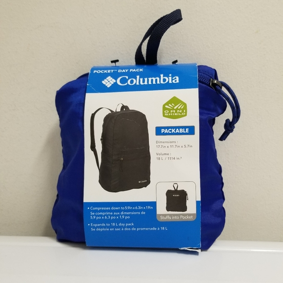Columbia Azul Blue Packable Pocket Daypack II NWT - Picture 5 of 12
